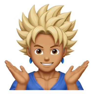 ssj blue form happy  sticker