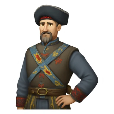 cossack ukrainian sticker