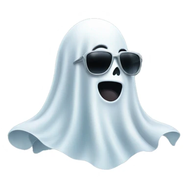 ghost wearing sunglasses sticker