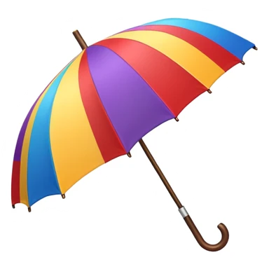 summer beach colorful umbrella, just umbrella sticker