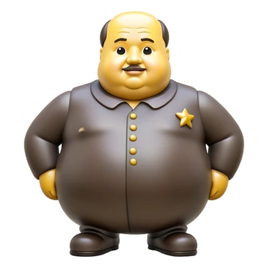 Cinematic Realistic Botero Sculpture Emoji, depicted as an exaggerated voluminous sculpture in the signature style of Fernando Botero, rendered with rich textures and vibrant artistic lighting that captures its playful grandeur. sticker