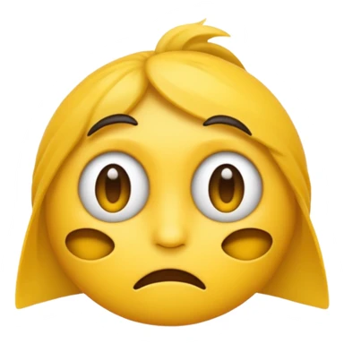Emoji fatigué avec des cernes sous ses yeux et un expression de paresseux sticker