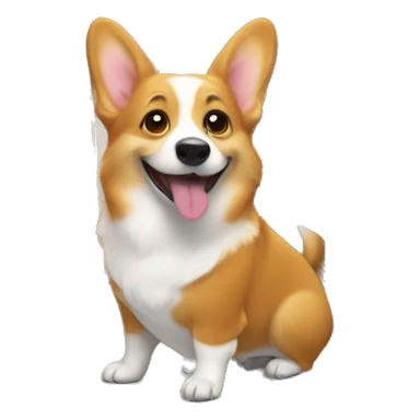 Corgi unlocking door sticker
