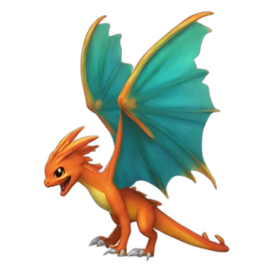 Dracaufeu pokemon ailes déployer sticker
