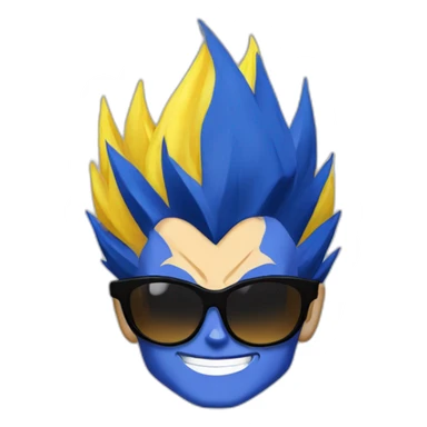 vegeta with sunglasses sticker