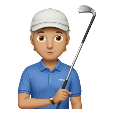 man golfer sticker