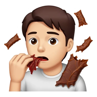 Puking up beef jerky  sticker