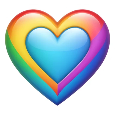 rainbow heart sticker
