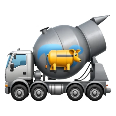 Concrete mixer truck sticker