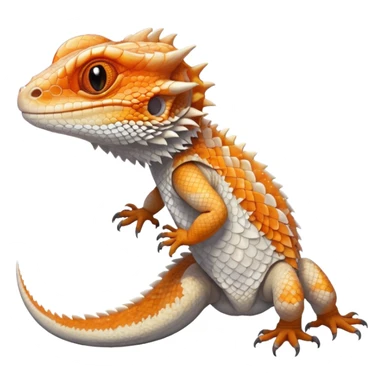 White bearded dragon sticker