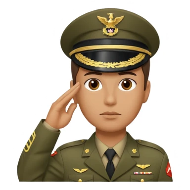 soldier saluting sticker