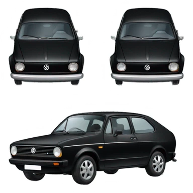 Black polo vw car sticker