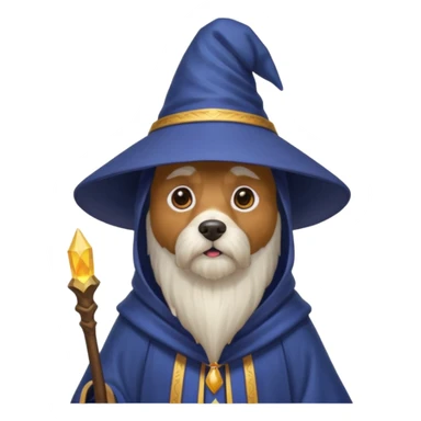 Dog wizard sticker