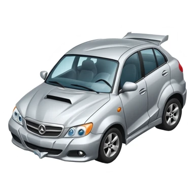 Car crashing sticker