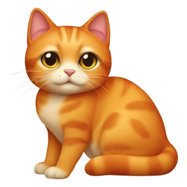 Babushka orange cat sticker