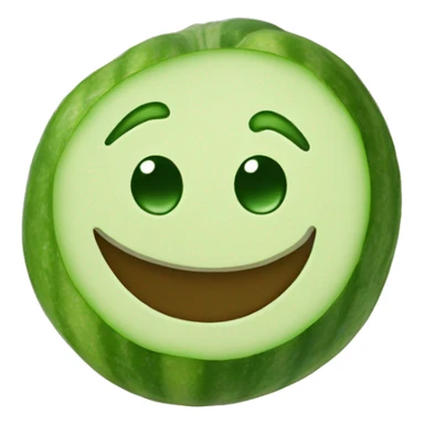 smiling face emoji with cucumbers over the eyes sticker