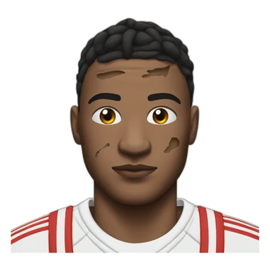 Guy in an Adidas tracksuit with bandages on his head and bruises on his face. sticker