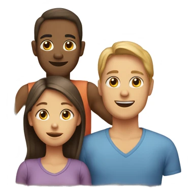 Family of 2 people and 2 cats sticker