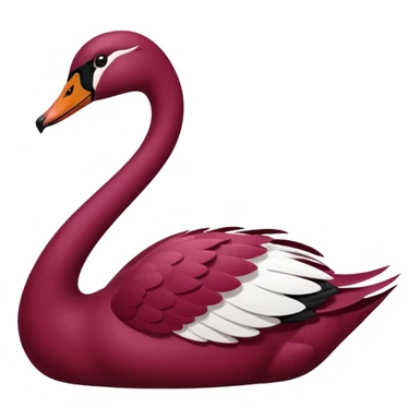 Maroon swan sticker