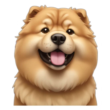 chow dog happy sticker