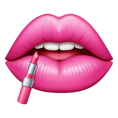 pink lipstick kiss mark sticker
