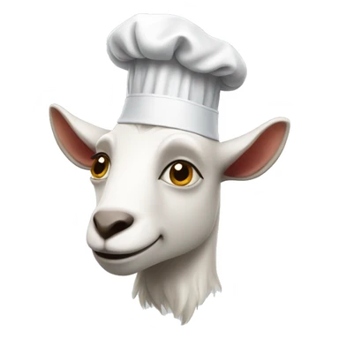 Goat with chef hat sticker