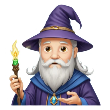 old wizard casting spells sticker