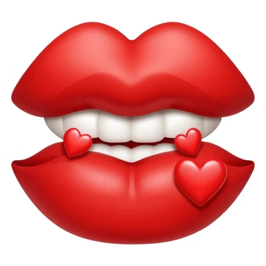 Lips and Hearts sticker