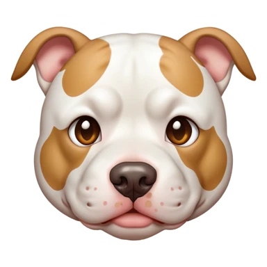 White pitbull with light brown spots sticker