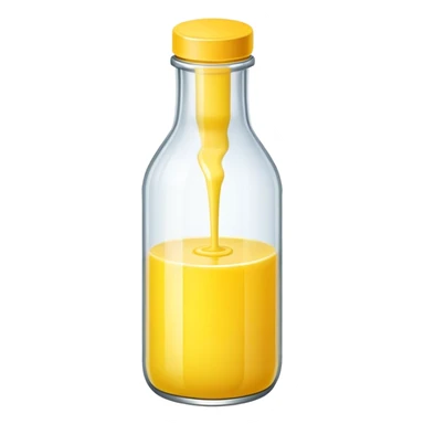 Yellow juice bottled sticker