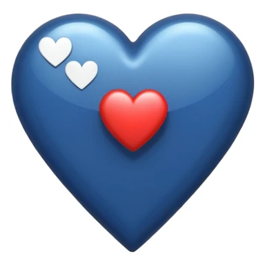 Navy location pin with heart sticker