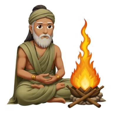 Calanus the Indian Sage in 327 BCE before a funeral pyre sticker