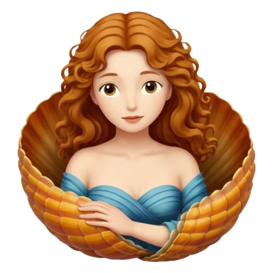 Soft, nurturing, or a bit shy. Very polite and kind. woman in a shell like venus by boticelli
more dinamic emoji  sticker