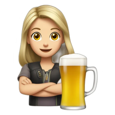 Anya de spy x family qui boit de la bière sticker