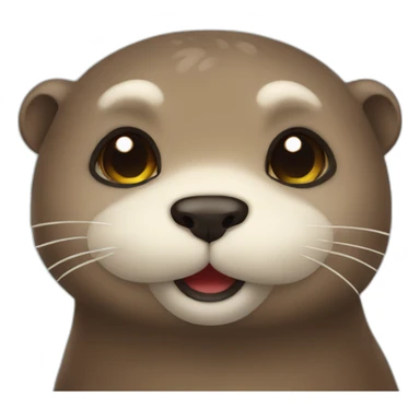 cute lie otter sticker
