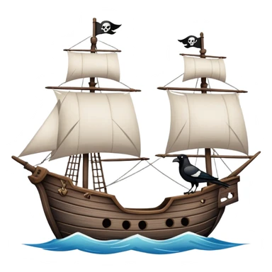 Two pirate ships. One is named jackdaw and one is named magpie sticker