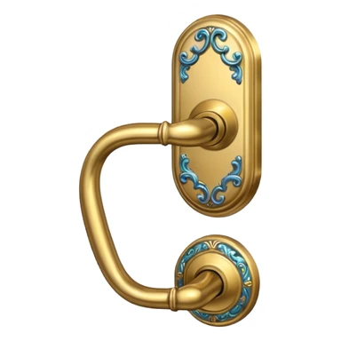 door handle with hanger sticker