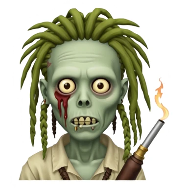 zombie with dreads opium  sticker
