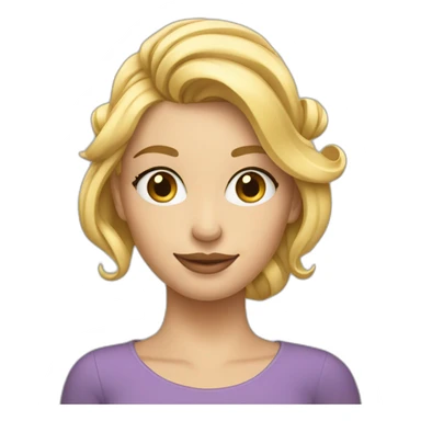 Fille blonde avec un chignon sticker