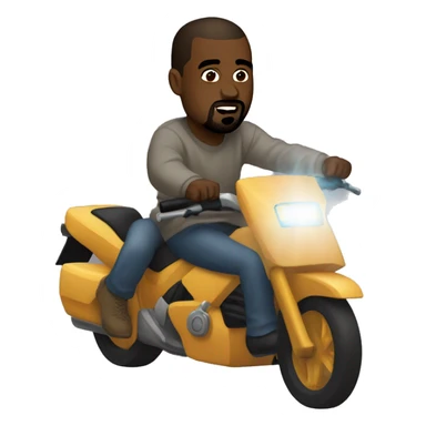 Kanye west riding a cluoud sticker