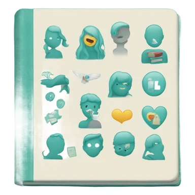 teal hardcover book about mental health conditions  sticker