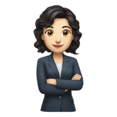 marina revtovich future QA spesialist with dark hair sticker