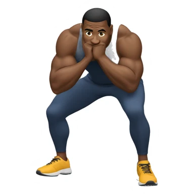 a man doing squat (gym) sticker