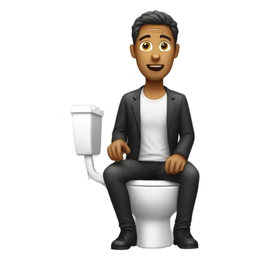 Man inside toilet sticker