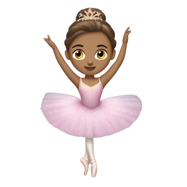 A sugar plum fairy ballerina performing in the nutcracker ballet brown hair sticker