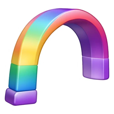 arco iris branco e roxa sticker