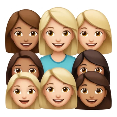 100 woman’s faces sticker