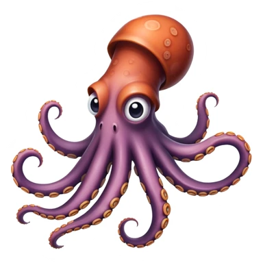 delicious octopus tentacle cut off from the body sticker