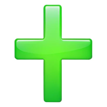 bright green plus sign sticker
