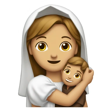 Vergine Maria con Gesù bambino in braccio sticker